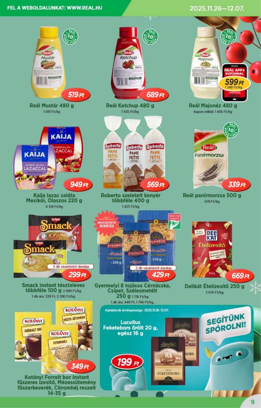 Reál akciós újság 2025.12.10-től - 9. oldal.