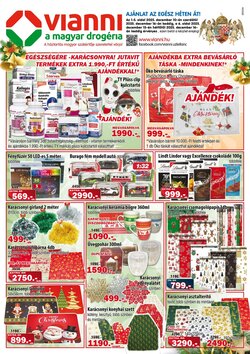 Vianni drogéria akciós újság 2025.12.10-től