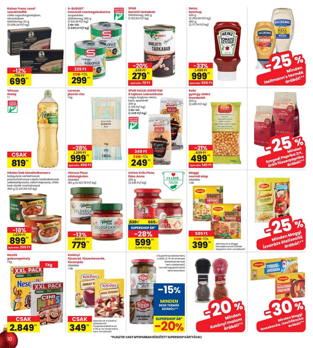 Interspar akciós újság 2025.12.11-től - 10. oldal.