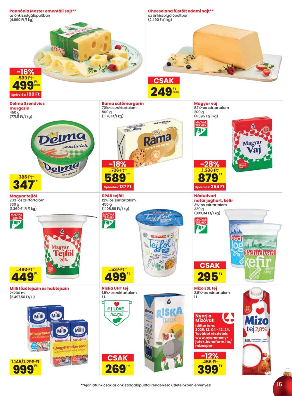 Spar akciós újság 2025.12.11-től - 15. oldal.