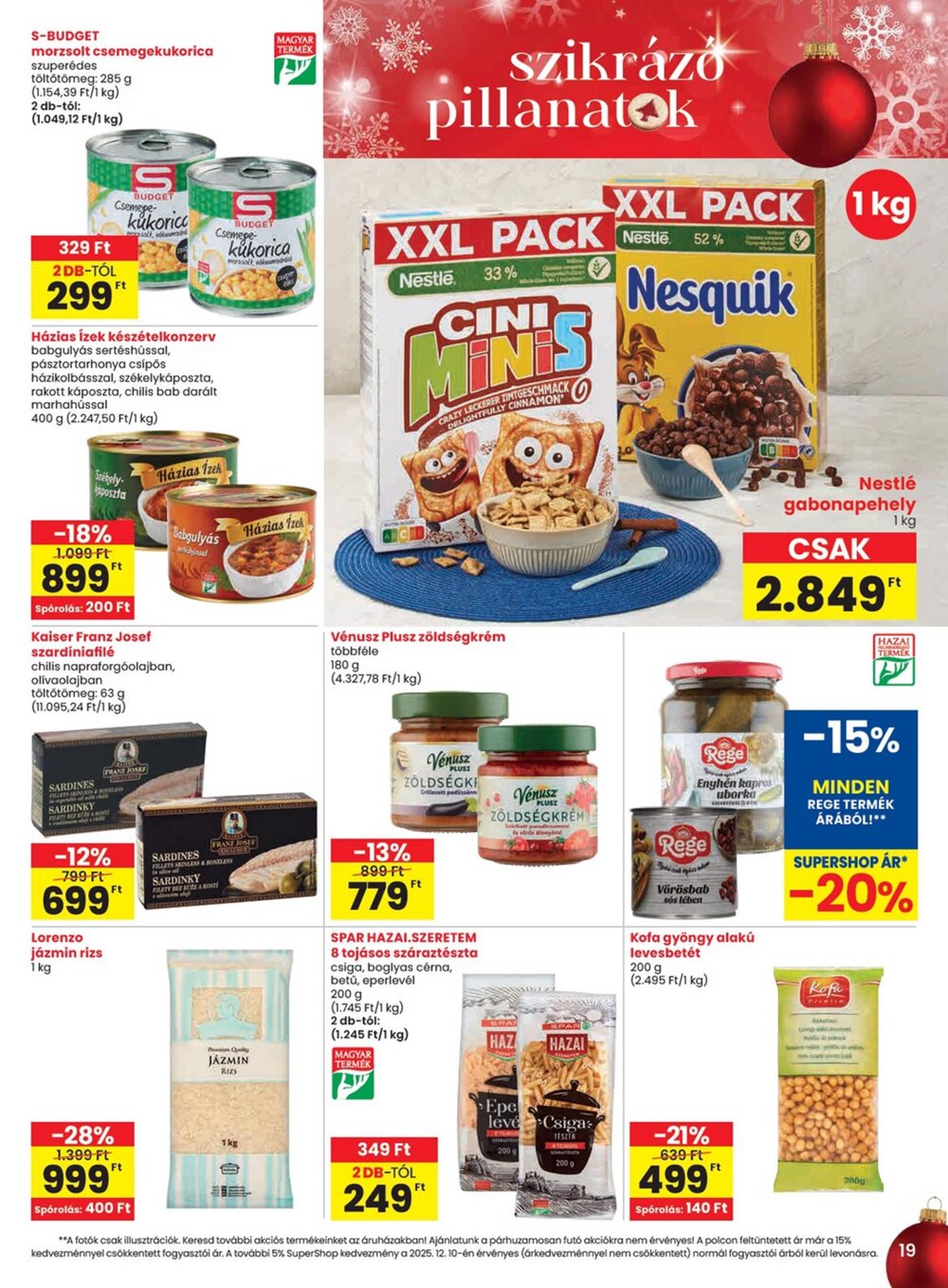 Spar akciós újság 2025.12.11-től - 19. oldal.