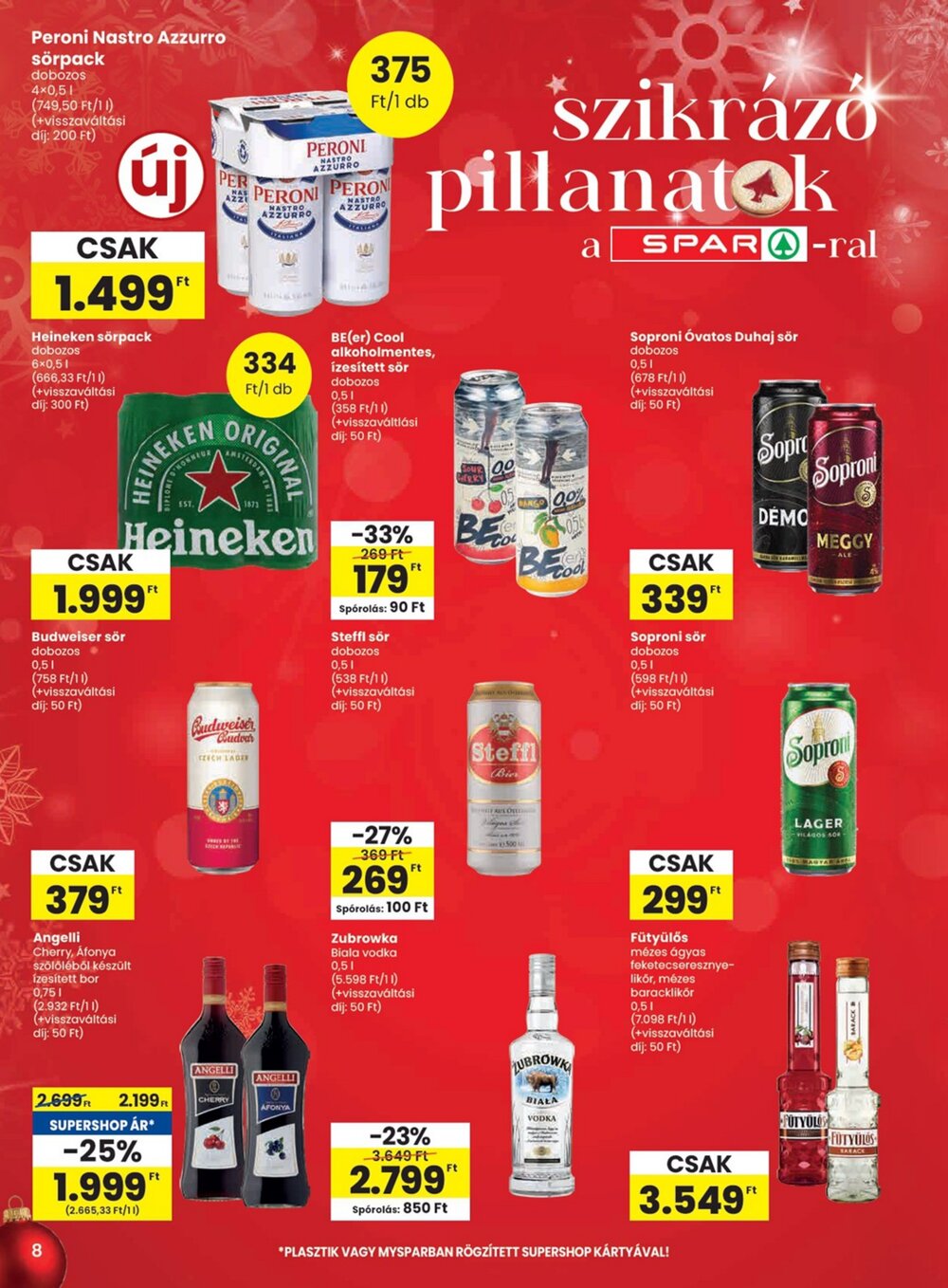 Spar akciós újság 2025.12.11-től - 8. oldal.