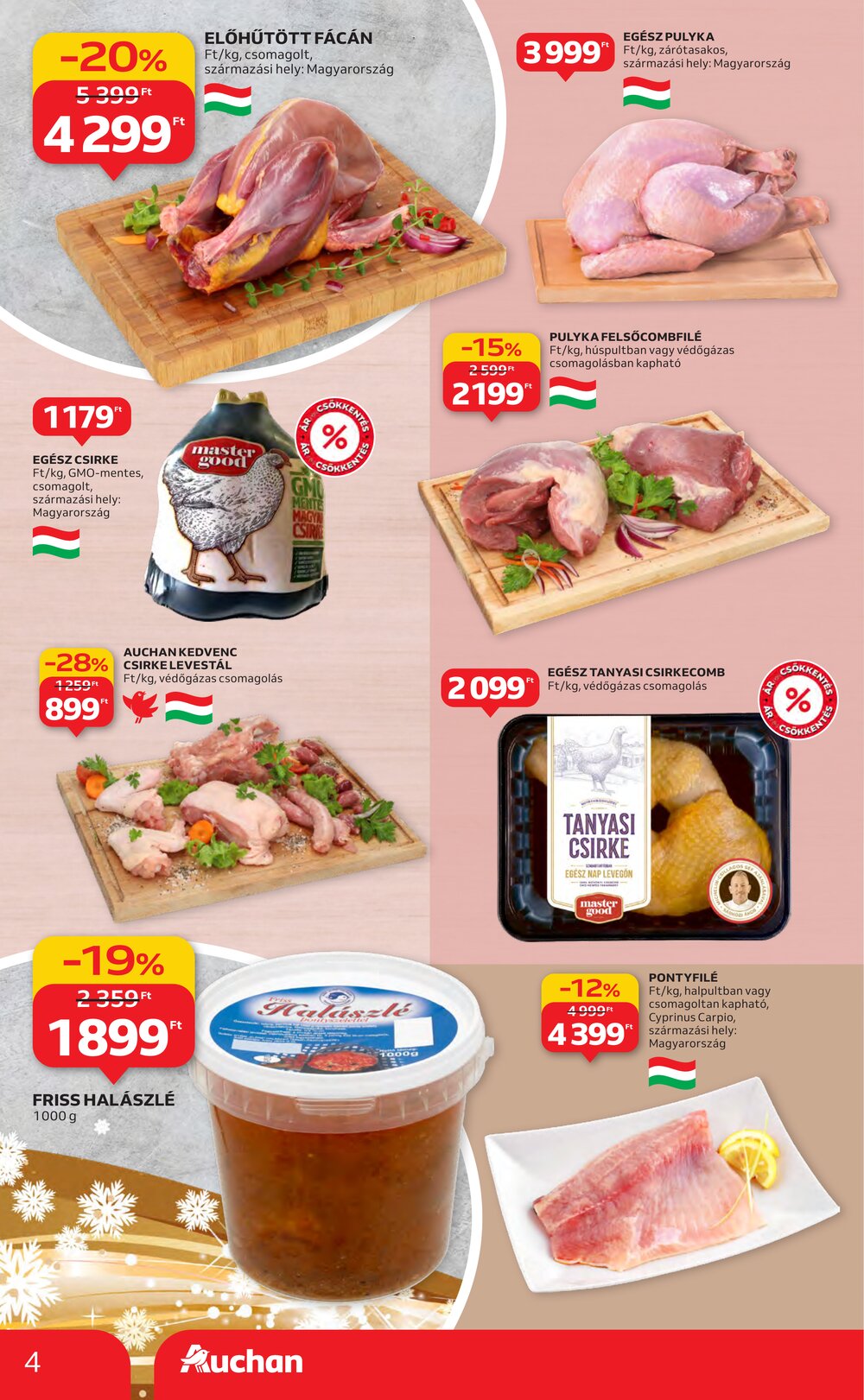 Auchan akciós újság 2025.12.11-től - 4. oldal.