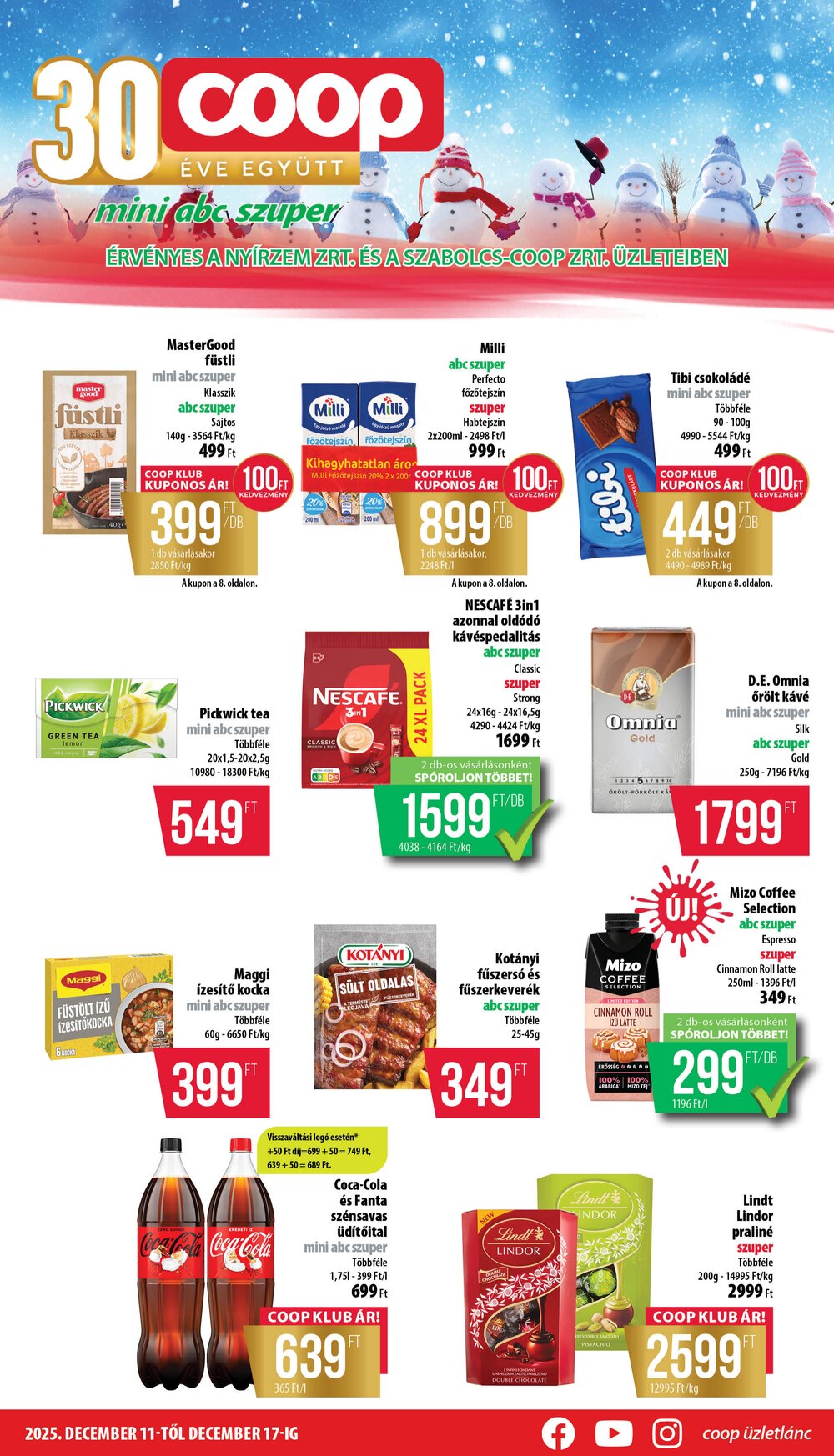 Coop akciós újság 2025.12.11-től - 1. oldal.