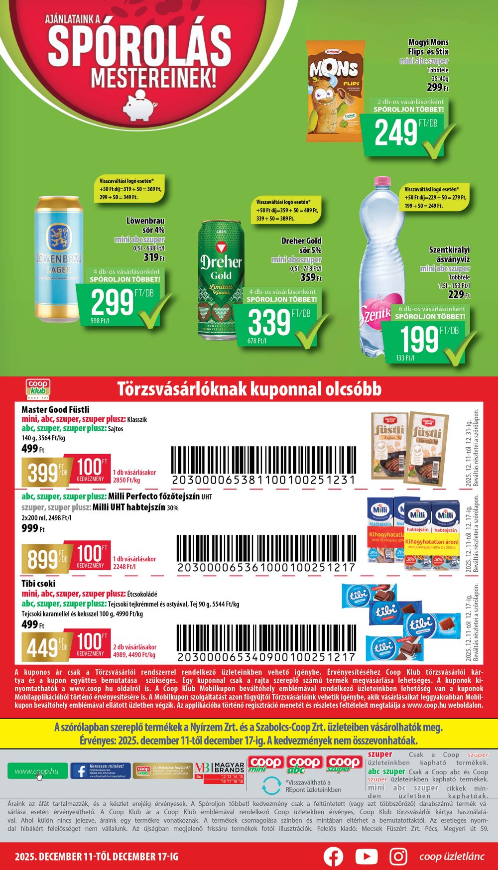 Coop akciós újság 2025.12.11-től - 8. oldal.