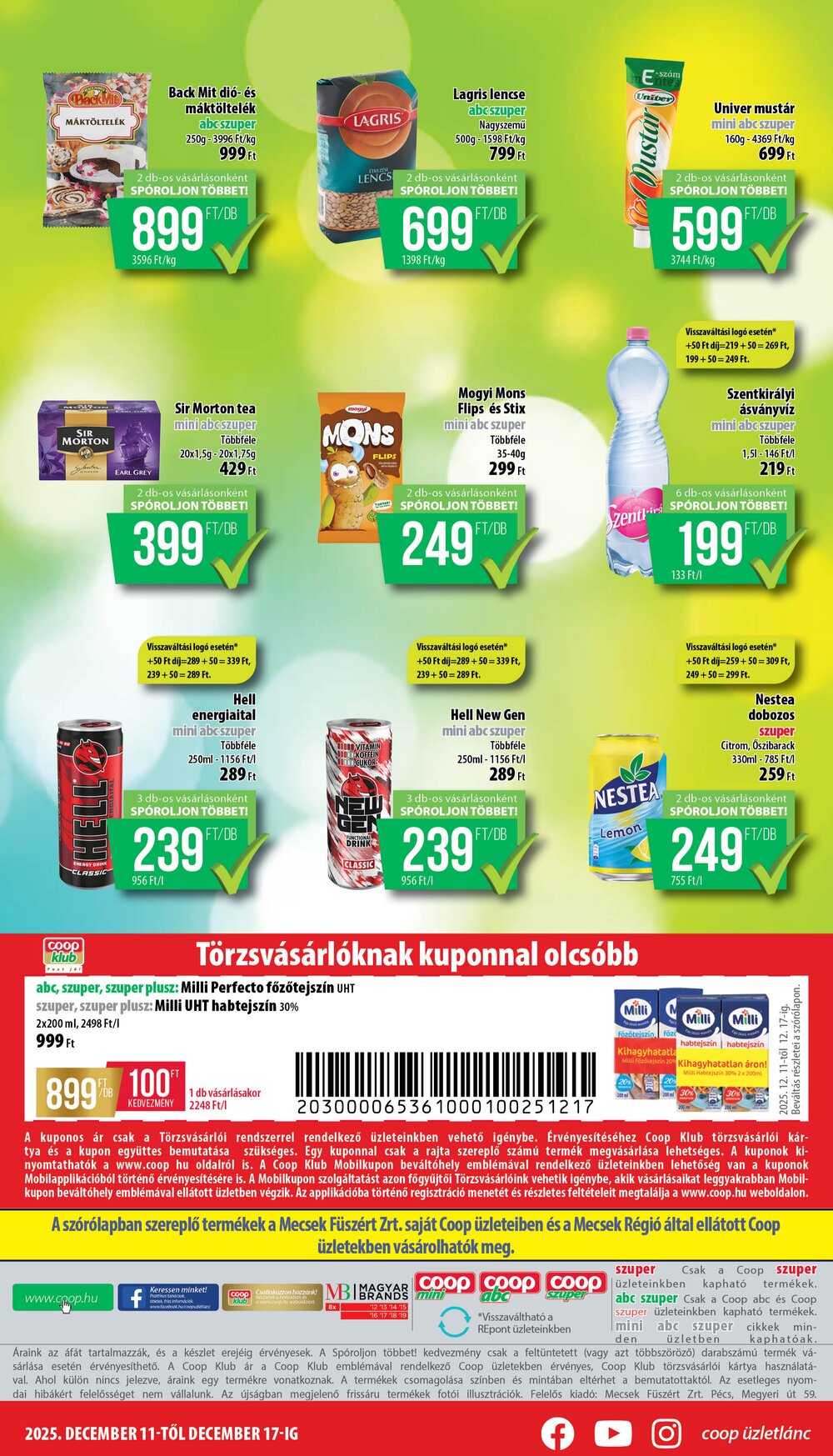 Coop akciós újság 2025.12.11-től - 8. oldal.