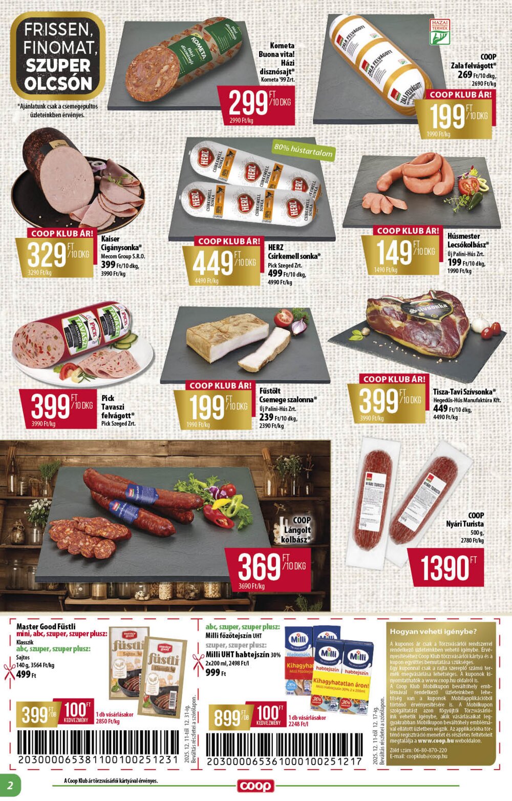 Coop akciós újság 2025.12.11-től - 2. oldal.