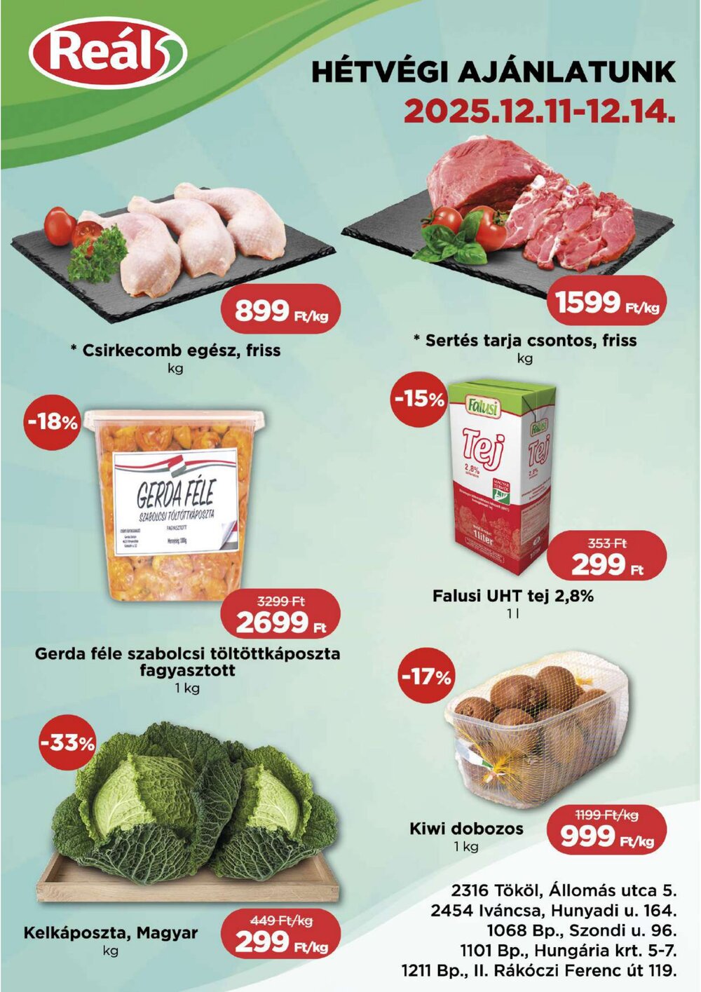 Reál akciós újság 2025.12.11-től - 1. oldal.