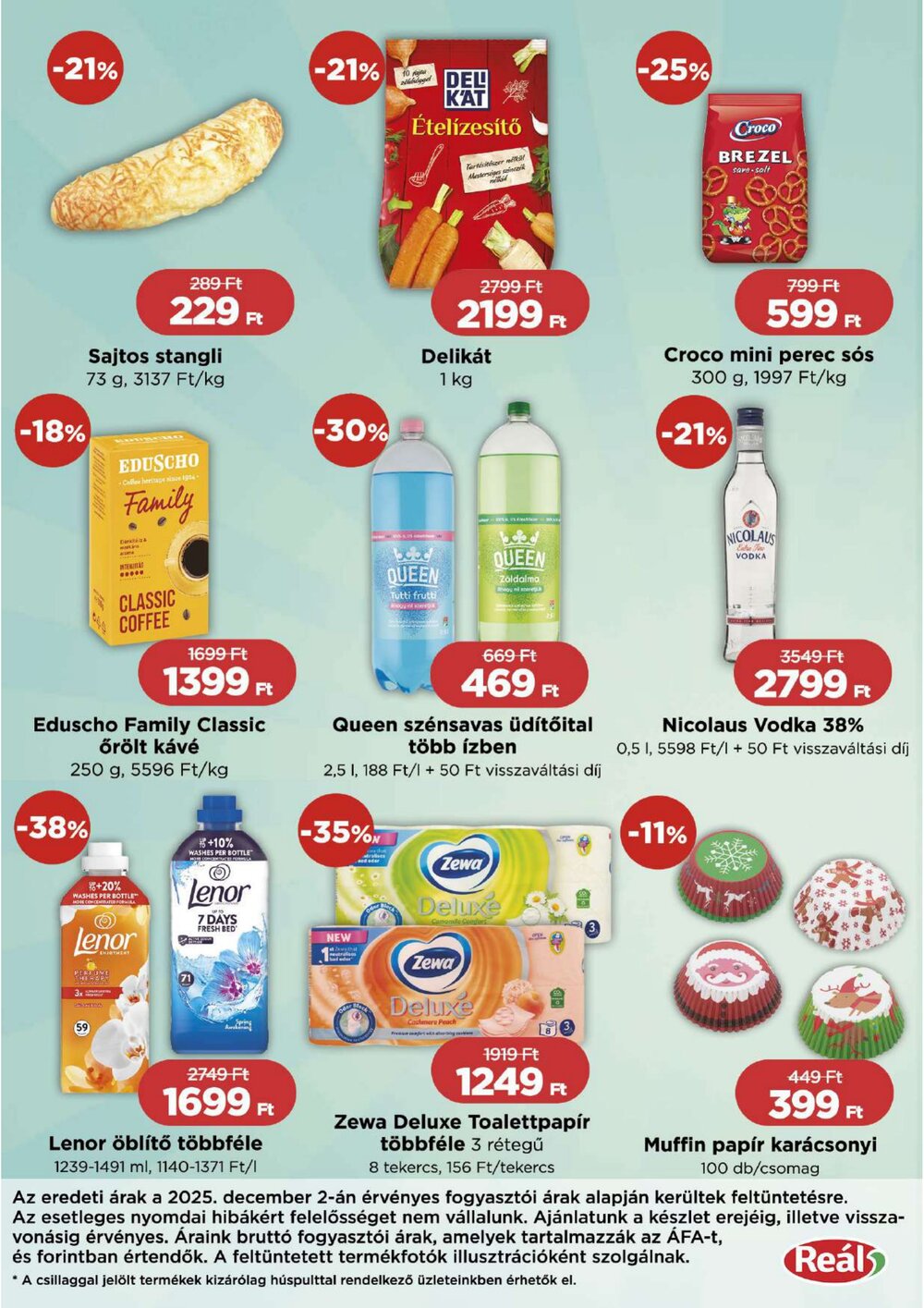 Reál akciós újság 2025.12.11-től - 2. oldal.