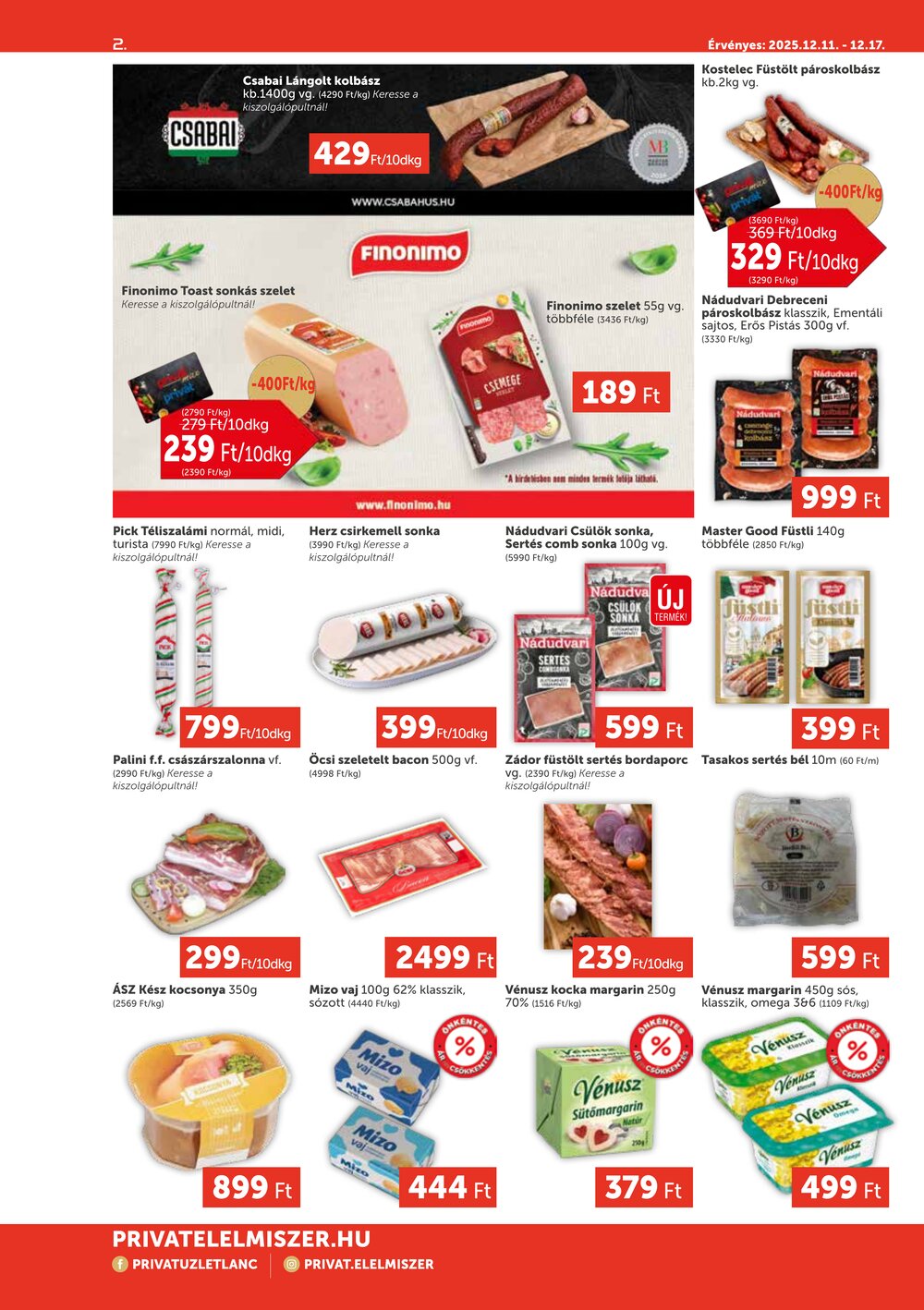 Privát akciós újság 2025.12.11-től - 2. oldal.