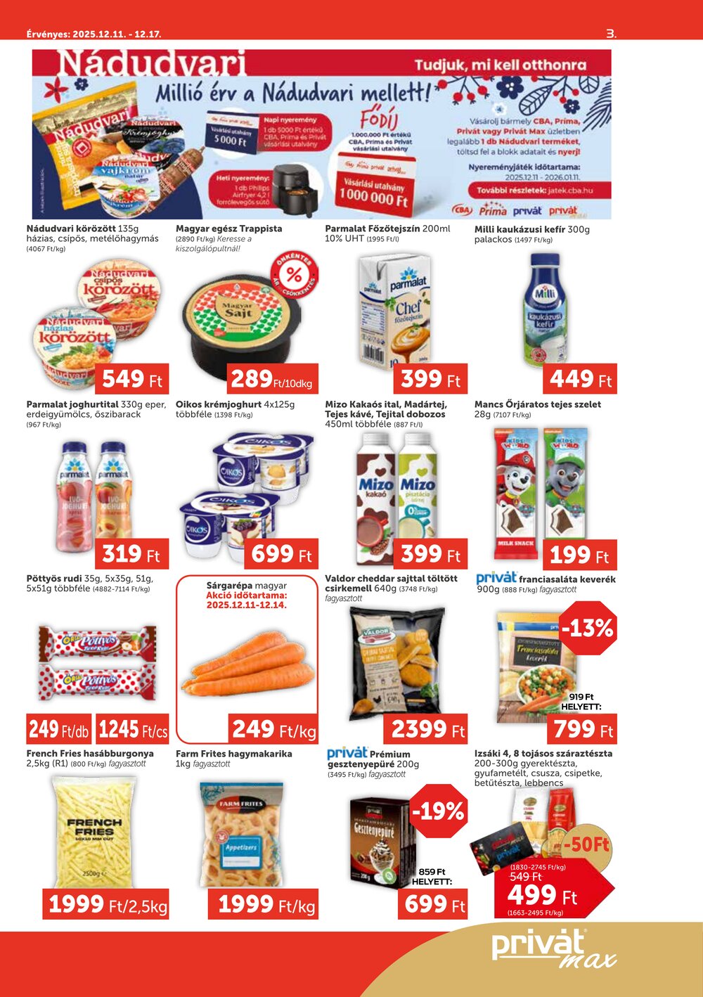 Privát akciós újság 2025.12.11-től - 3. oldal.