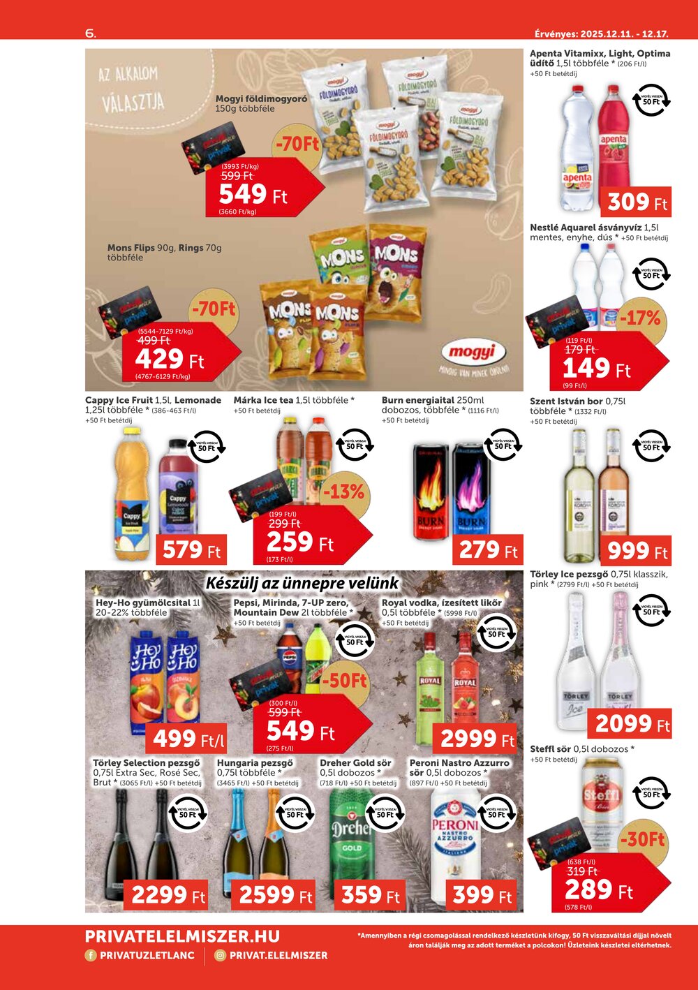 Privát akciós újság 2025.12.11-től - 6. oldal.