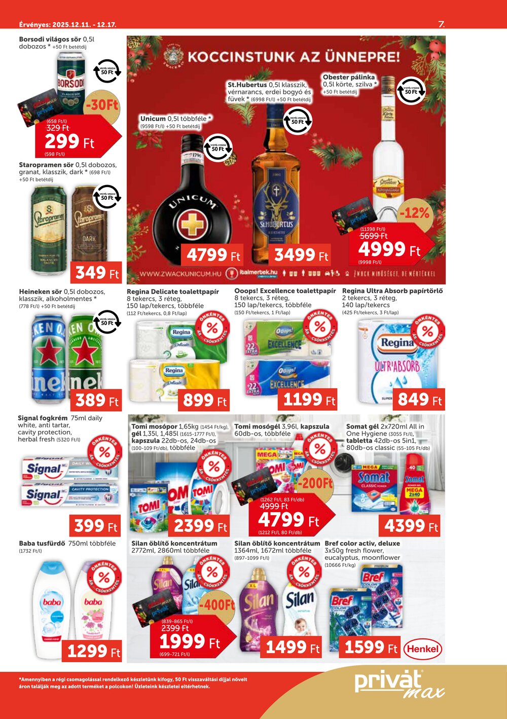 Privát akciós újság 2025.12.11-től - 7. oldal.