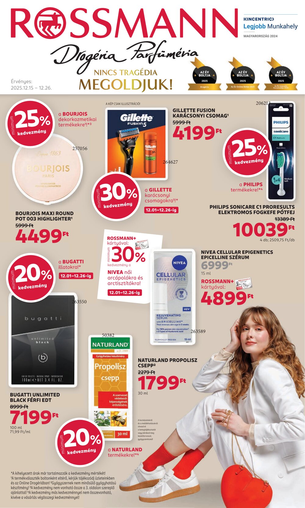 Rossmann akciós újság 2025.12.15-től - 1. oldal.