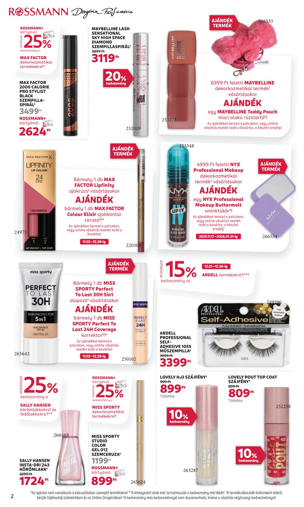Rossmann akciós újság 2025.12.15-től - 2. oldal.