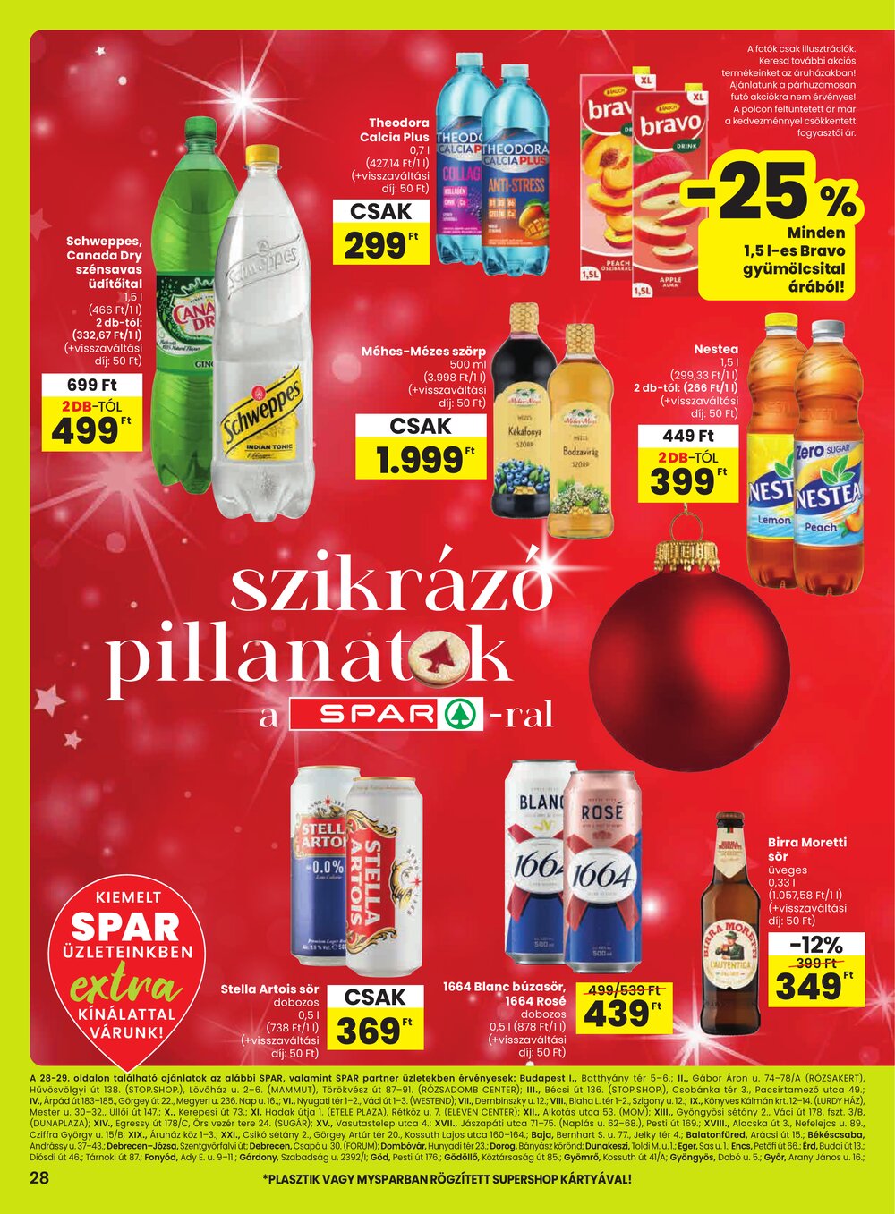 Spar Extra akciós újság 2025.12.18-tól - 1. oldal.