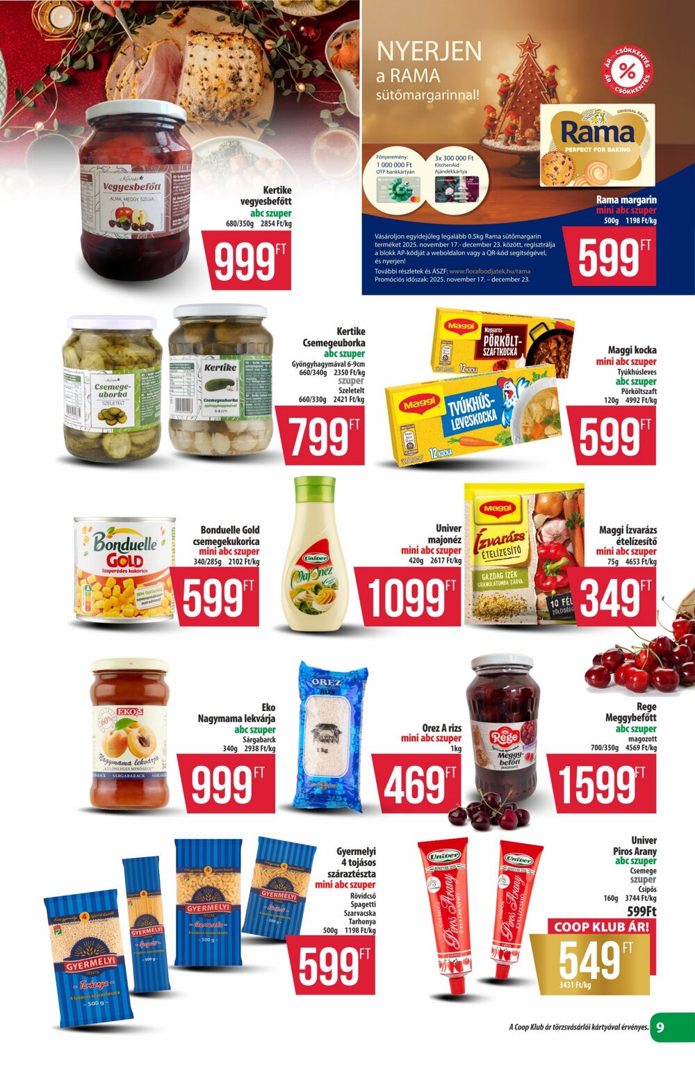 Coop akciós újság 2025.12.18-tól - 9. oldal.