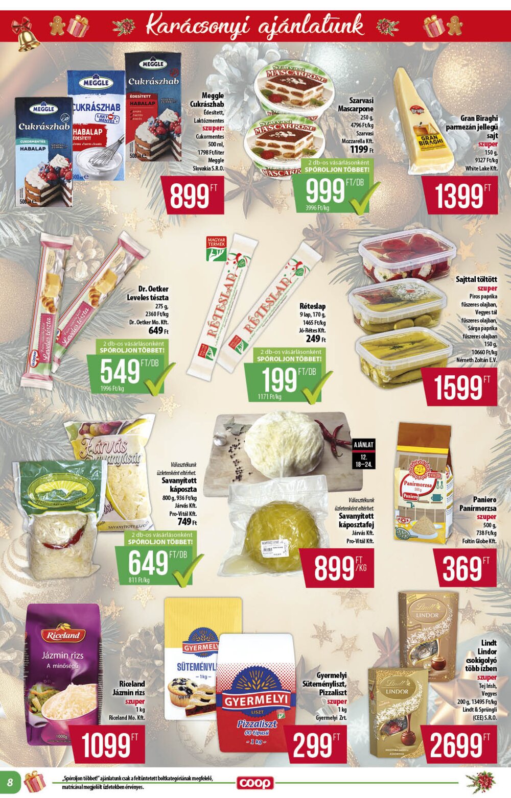 Coop akciós újság 2025.12.18-tól - 8. oldal.