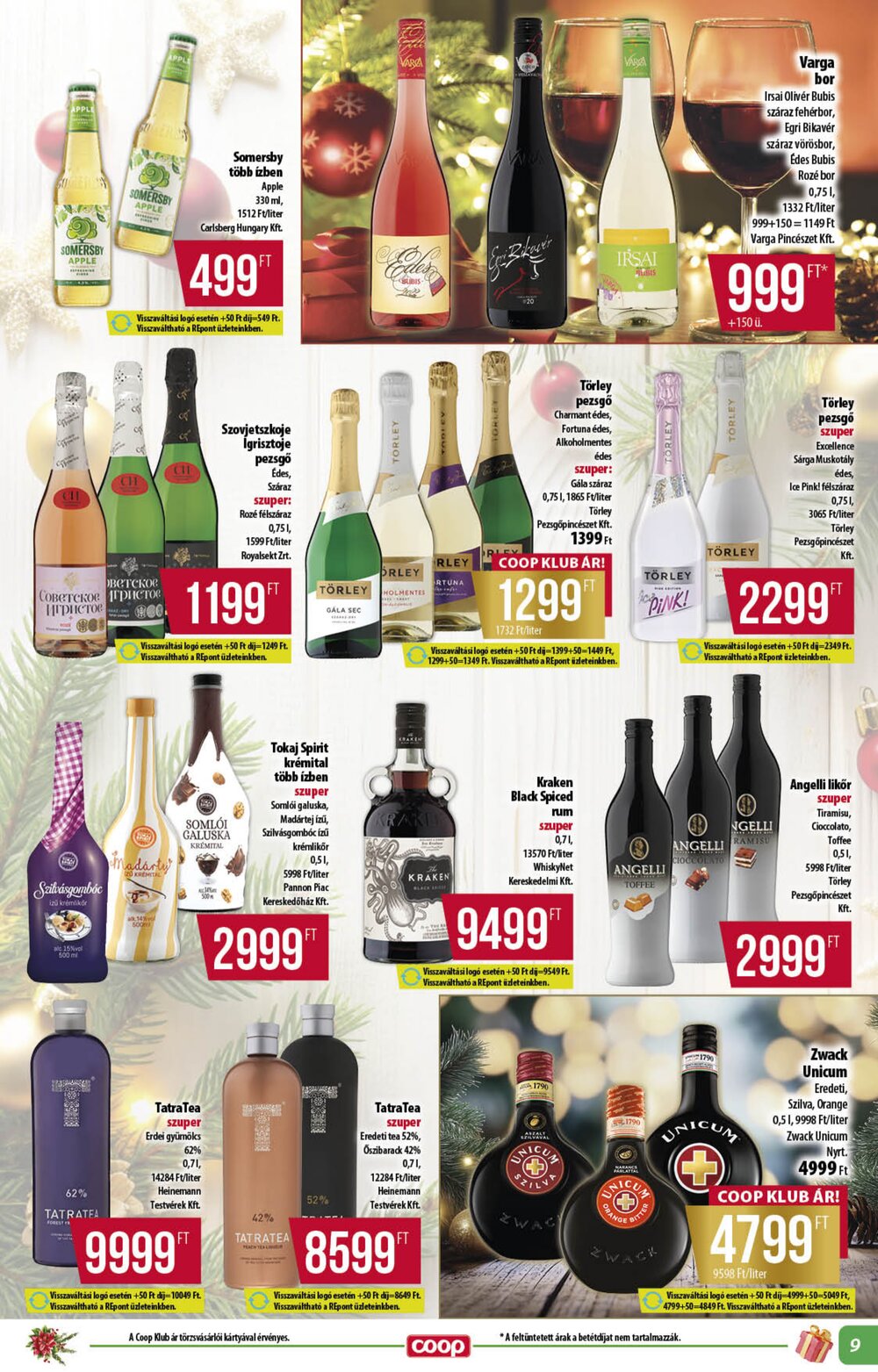 Coop akciós újság 2025.12.18-tól - 9. oldal.