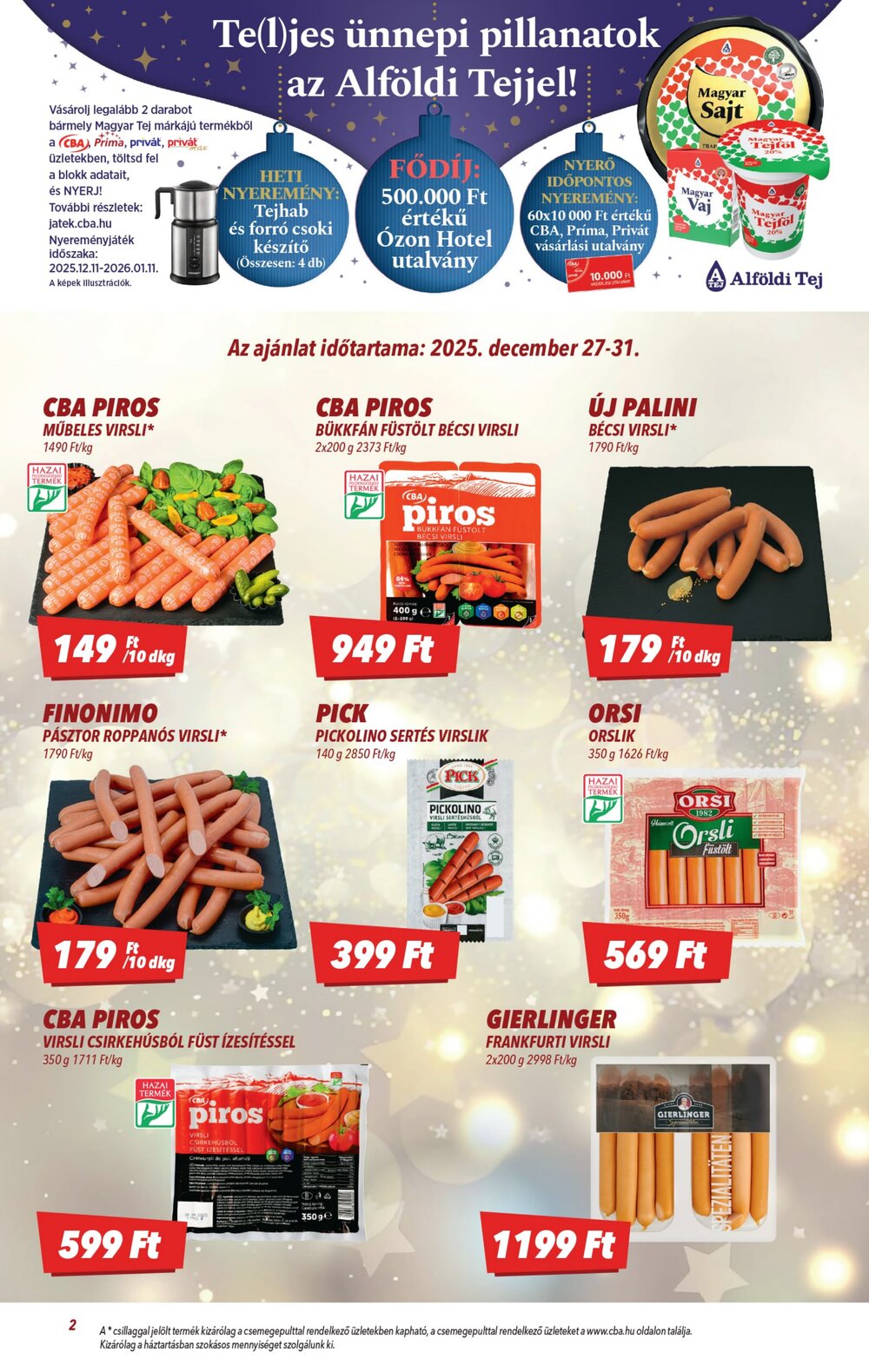 CBA akciós újság 2025.12.18-tól - 2. oldal.