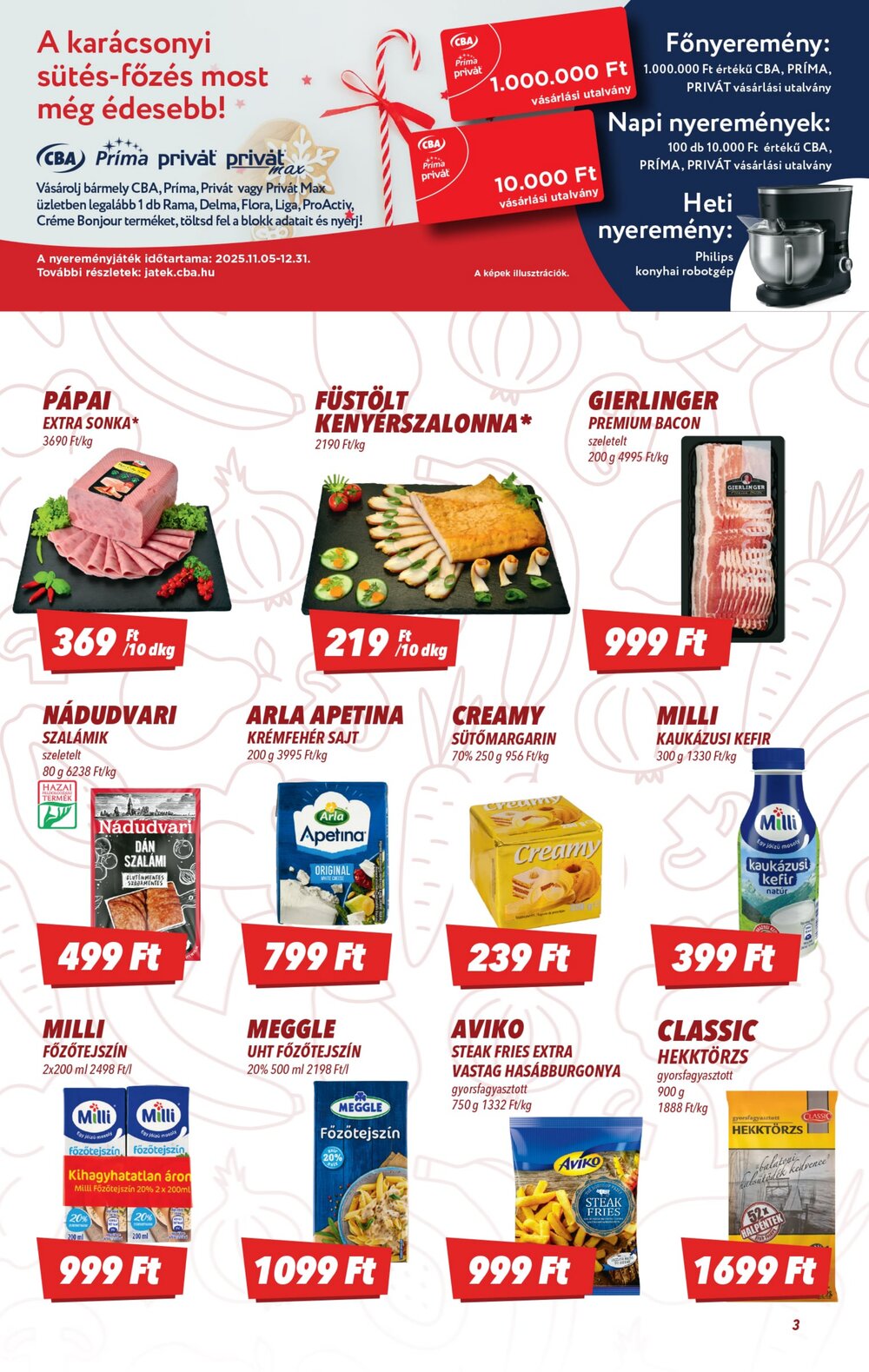 CBA akciós újság 2025.12.18-tól - 3. oldal.