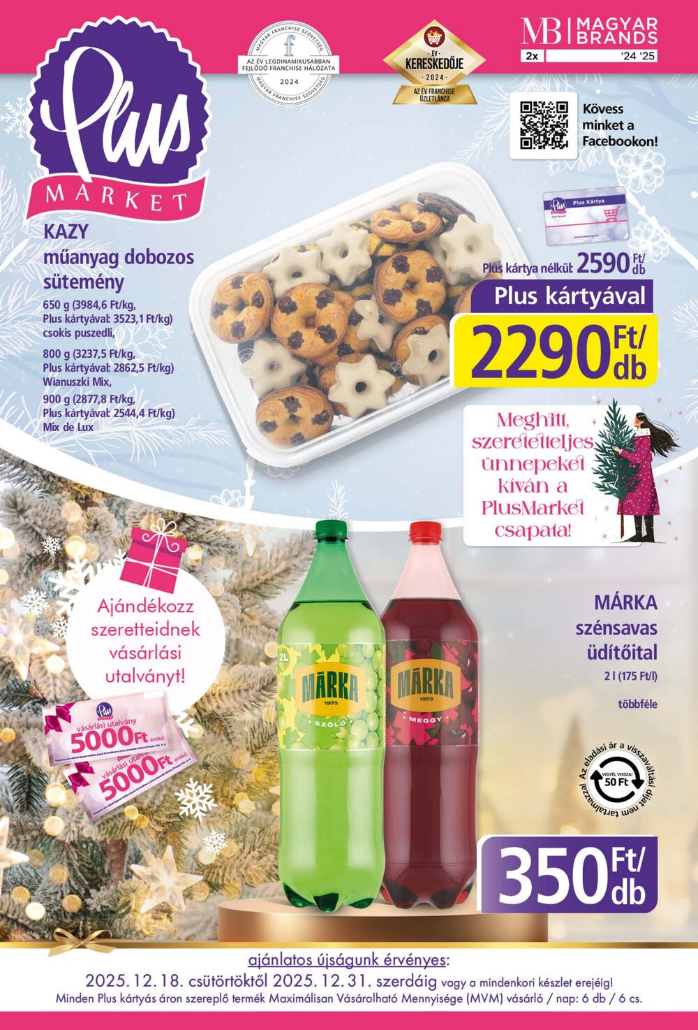 PlusMarket akciós újság 2025.12.18-tól - 1. oldal.