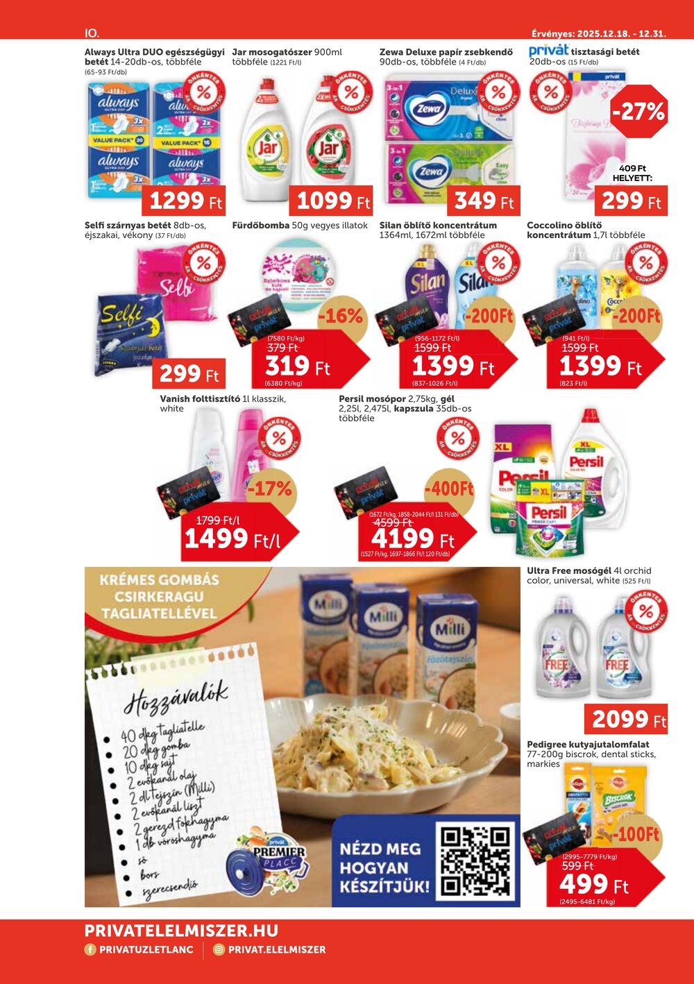 Privát akciós újság 2025.12.18-tól - 10. oldal.