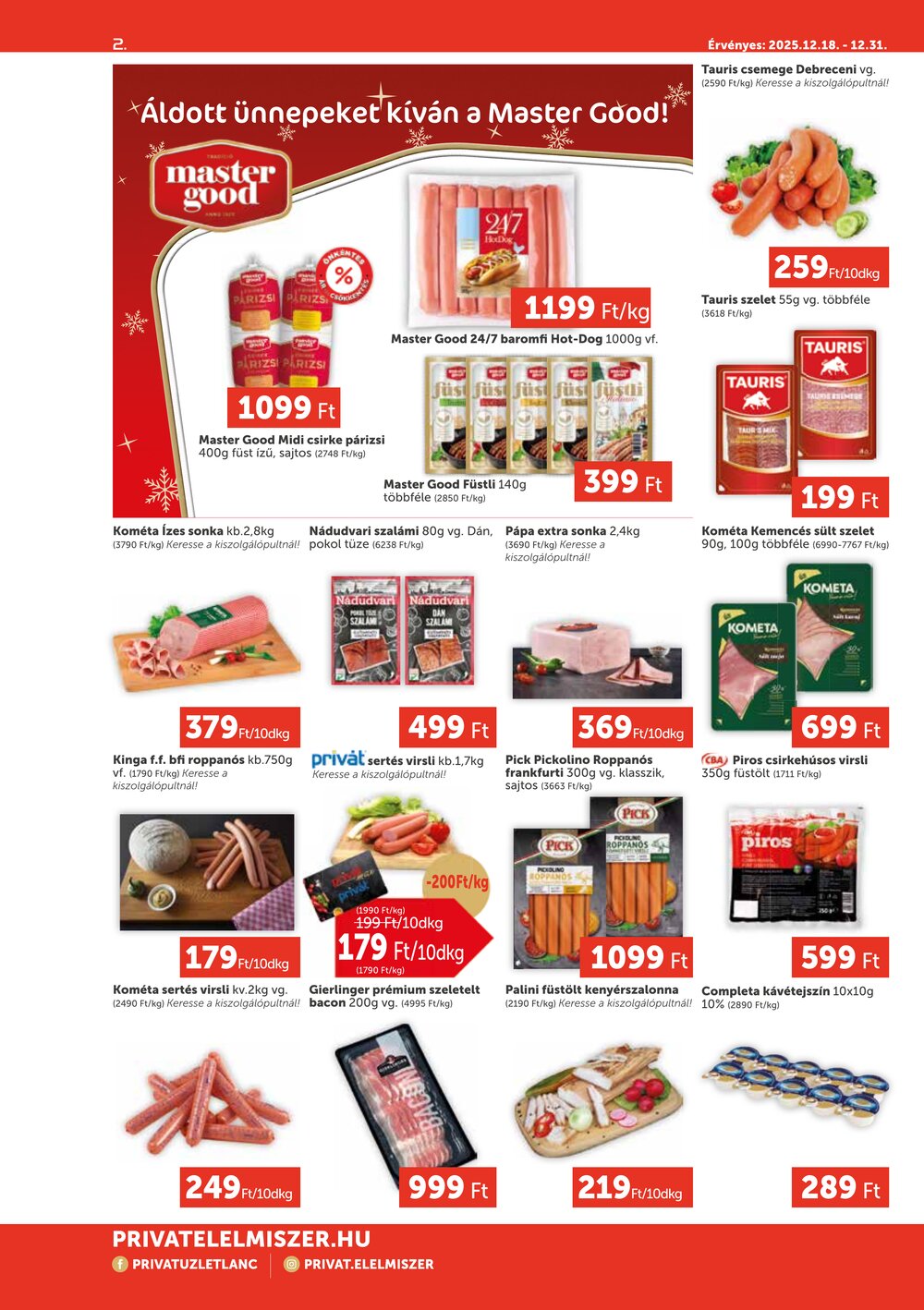 Privát akciós újság 2025.12.18-tól - 2. oldal.