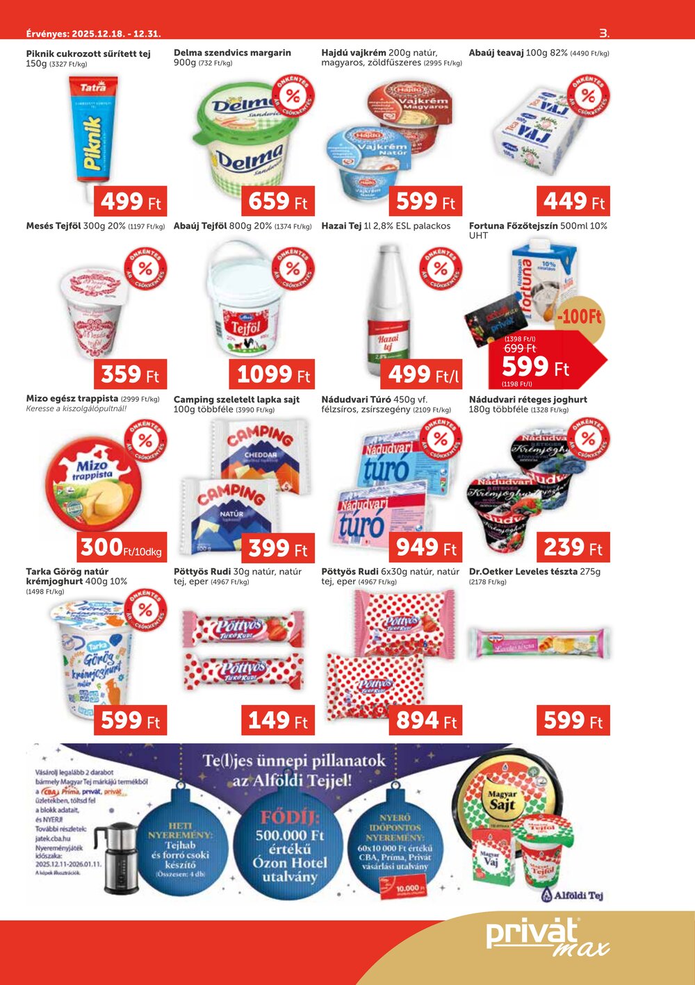 Privát akciós újság 2025.12.18-tól - 3. oldal.