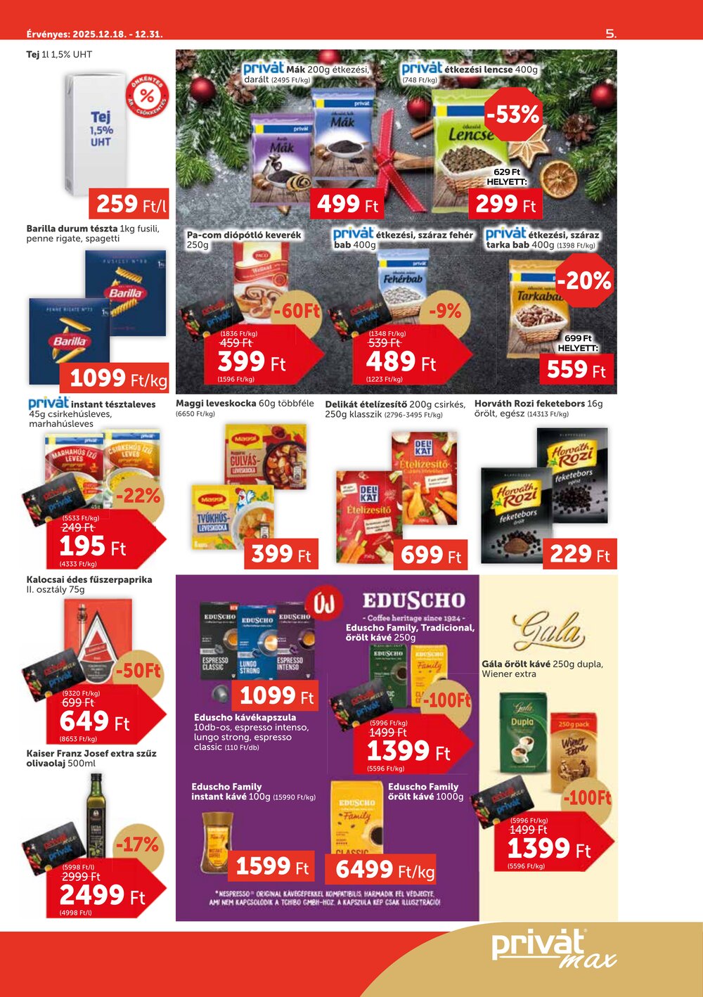 Privát akciós újság 2025.12.18-tól - 5. oldal.