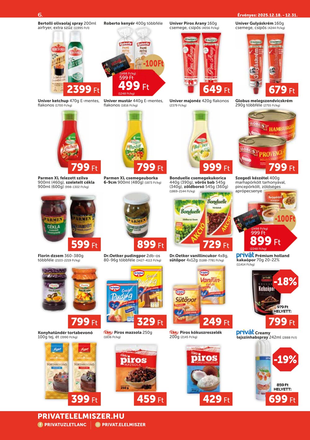 Privát akciós újság 2025.12.18-tól - 6. oldal.