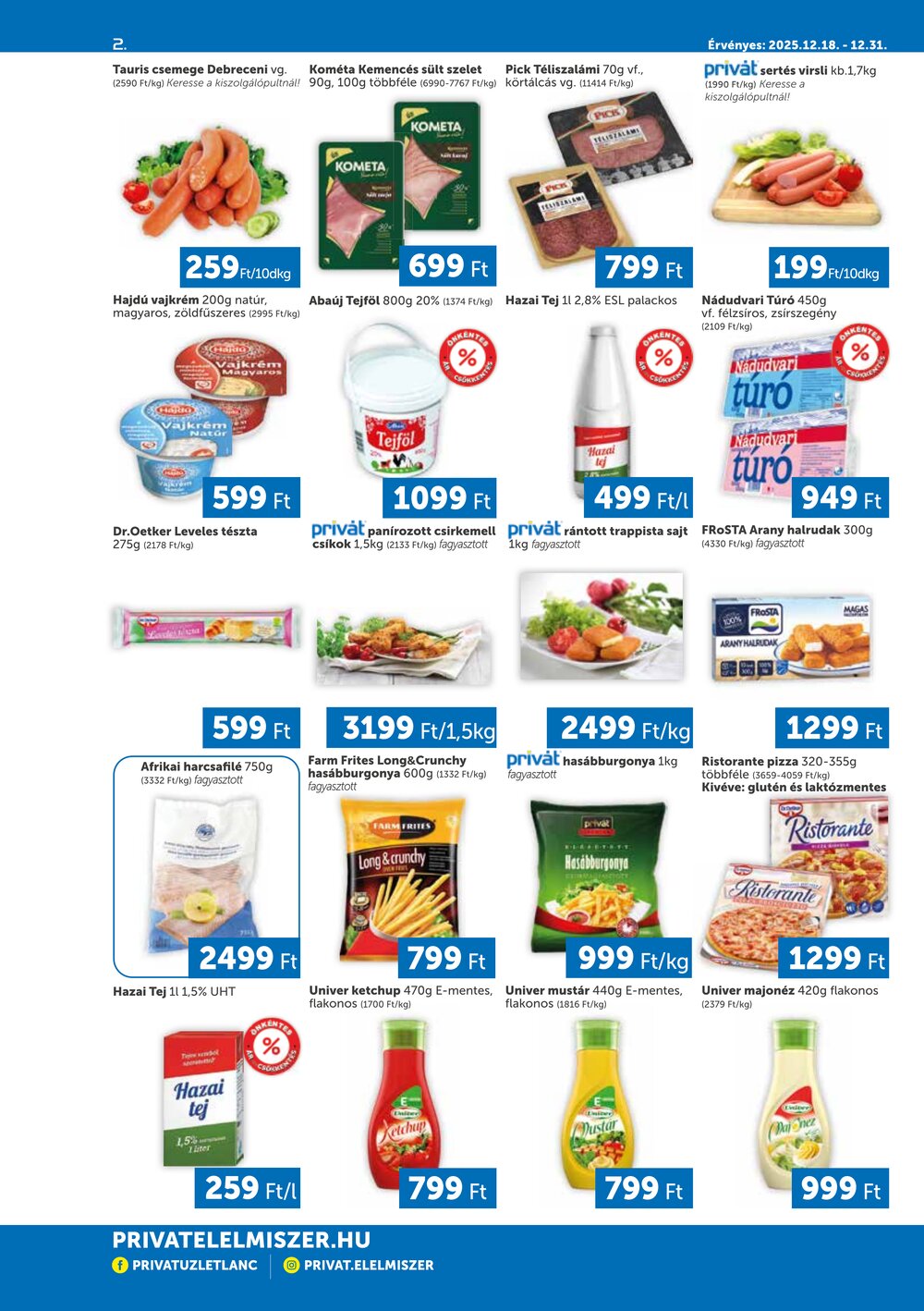 Privát akciós újság 2025.12.18-tól - 2. oldal.