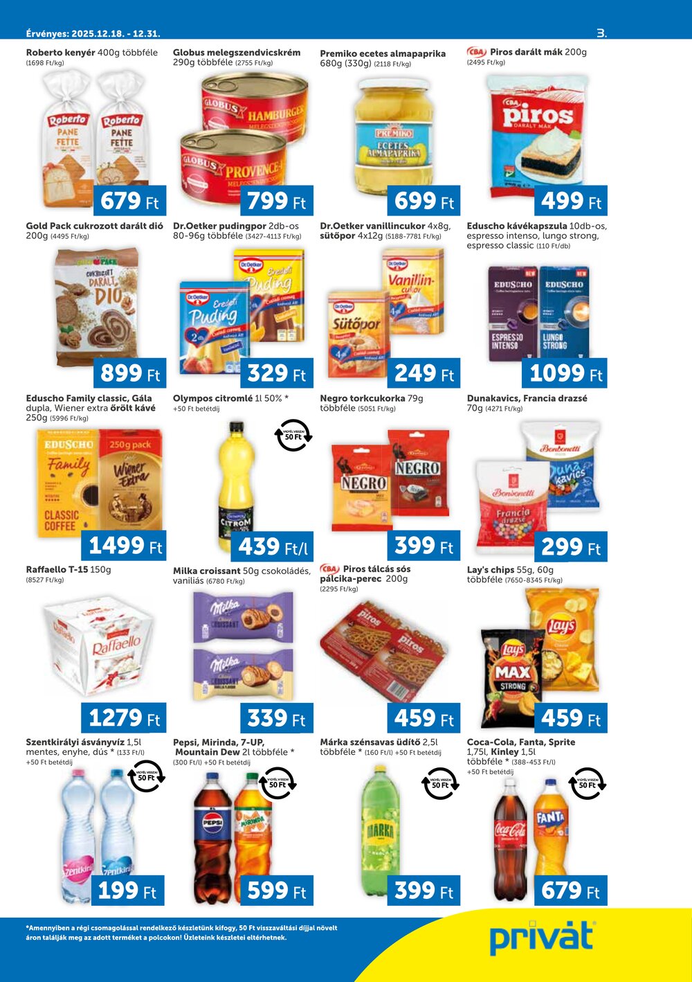 Privát akciós újság 2025.12.18-tól - 3. oldal.