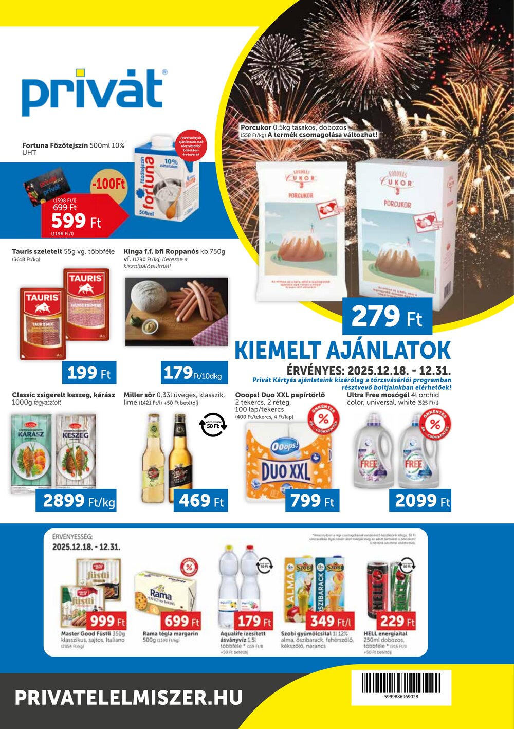 Privát akciós újság 2025.12.18-tól - 1. oldal.