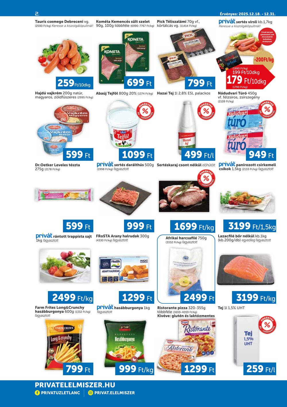 Privát akciós újság 2025.12.18-tól - 2. oldal.