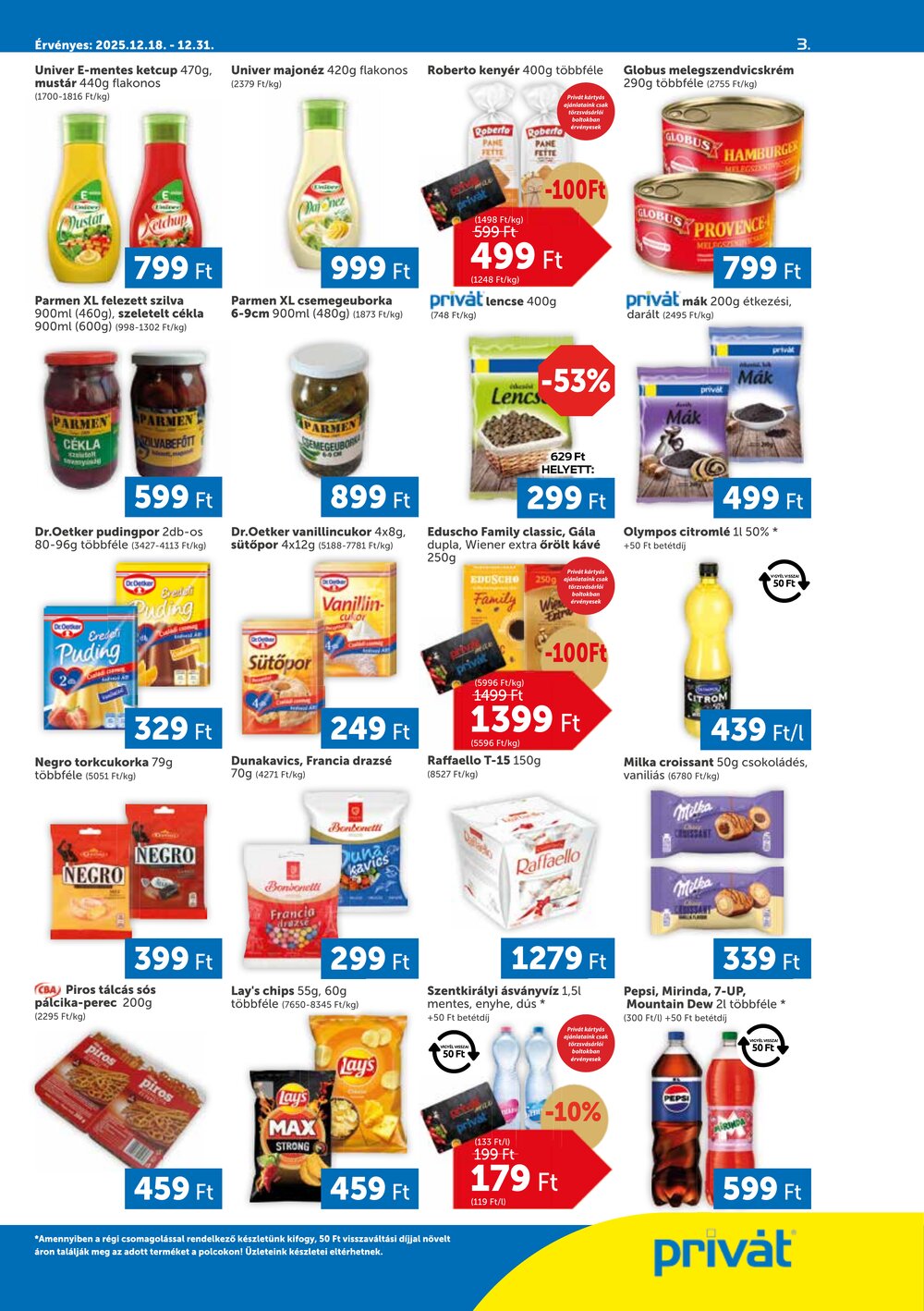 Privát akciós újság 2025.12.18-tól - 3. oldal.