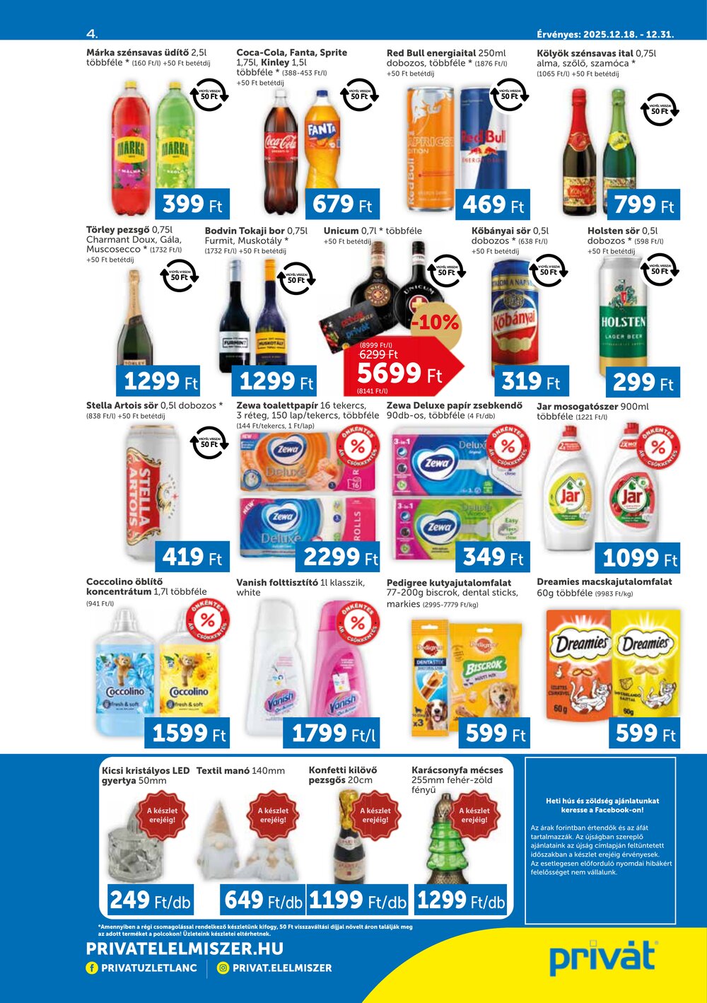 Privát akciós újság 2025.12.18-tól - 4. oldal.