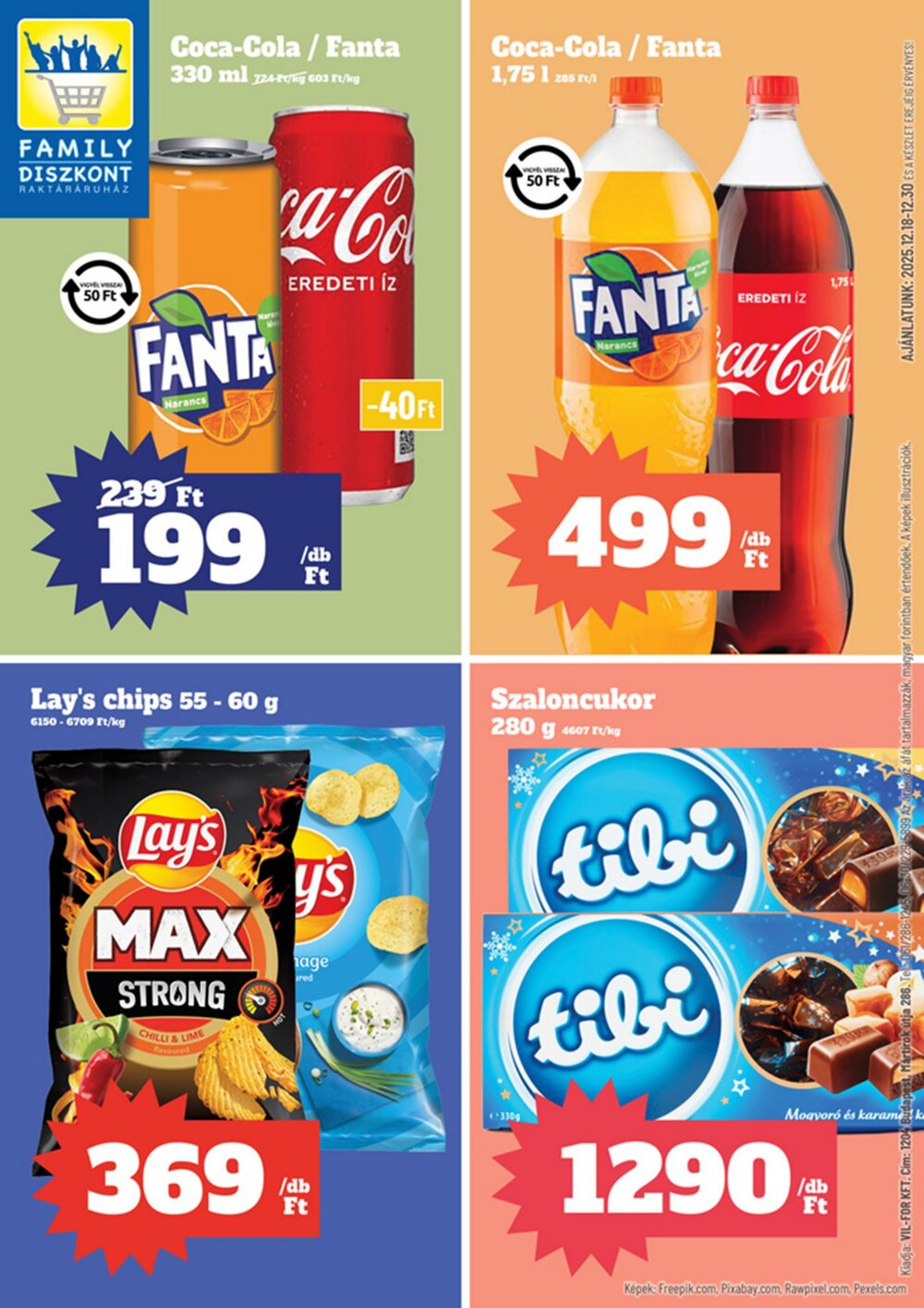 Family Diszkont akciós újság 2025.12.18-tól - 1. oldal.