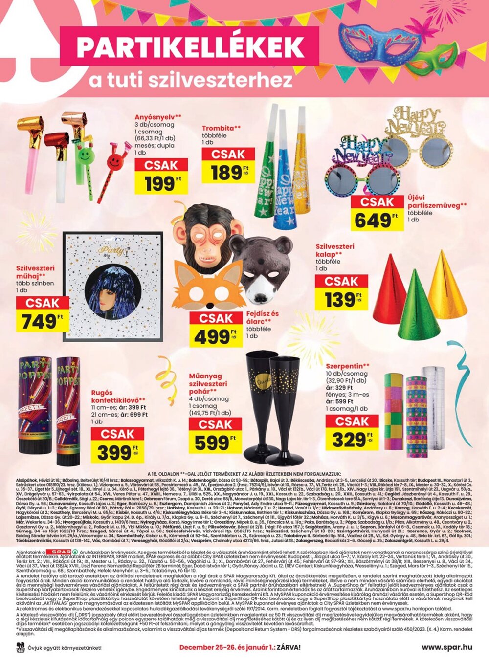 Spar akciós újság 2025.12.23-tól - 16. oldal.