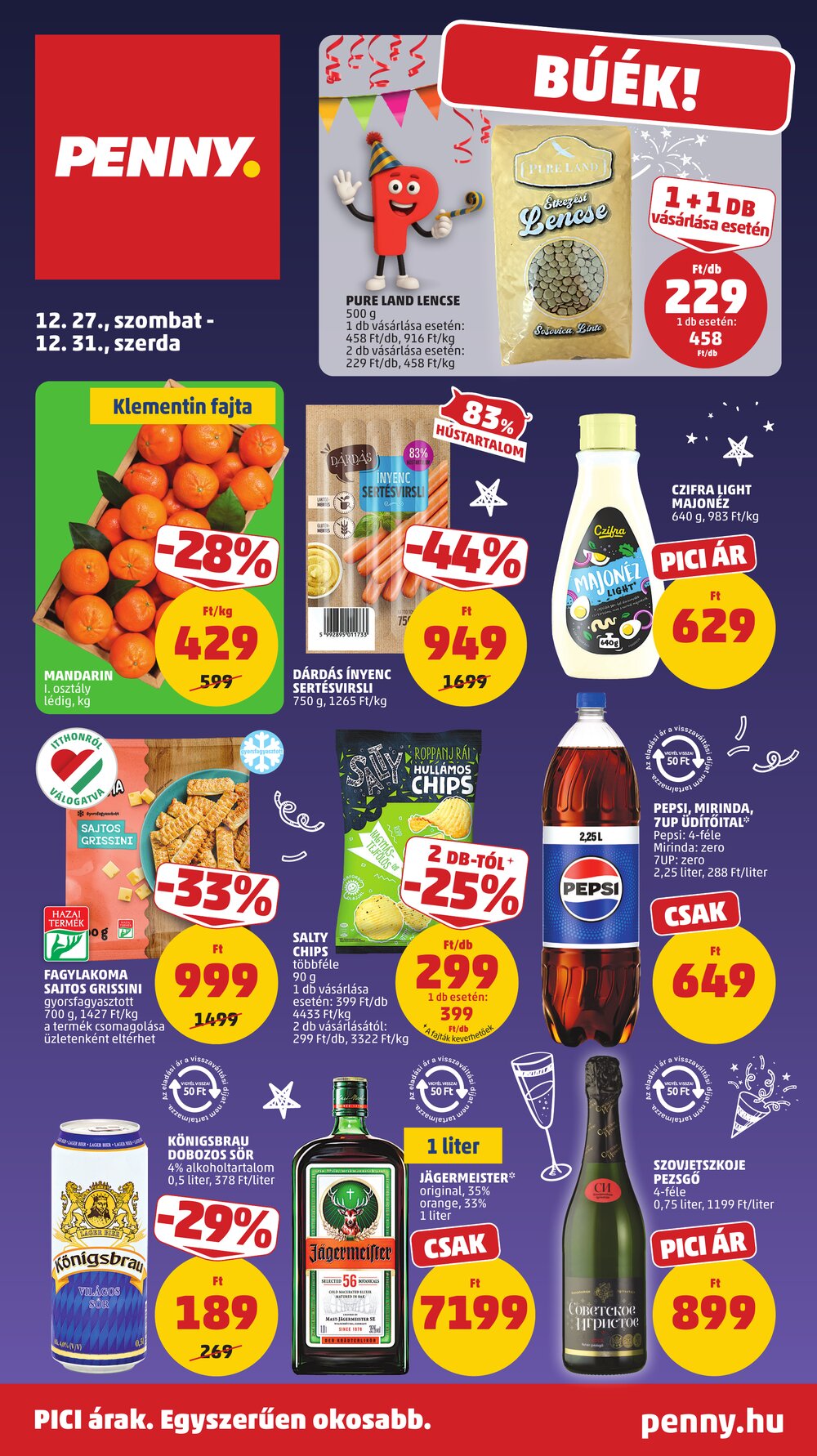 Penny Market akciós újság 2025.12.27-től - 1. oldal.