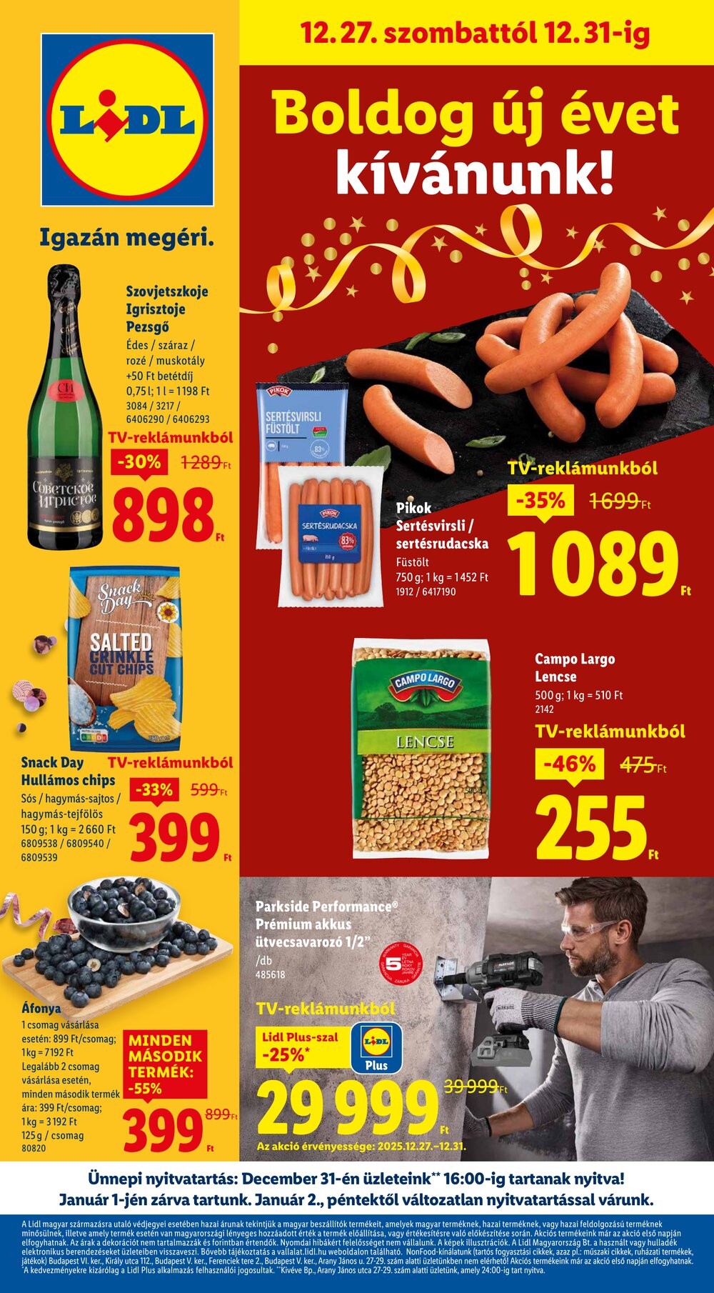 Lidl akciós újság 2025.12.27-től - 1. oldal.