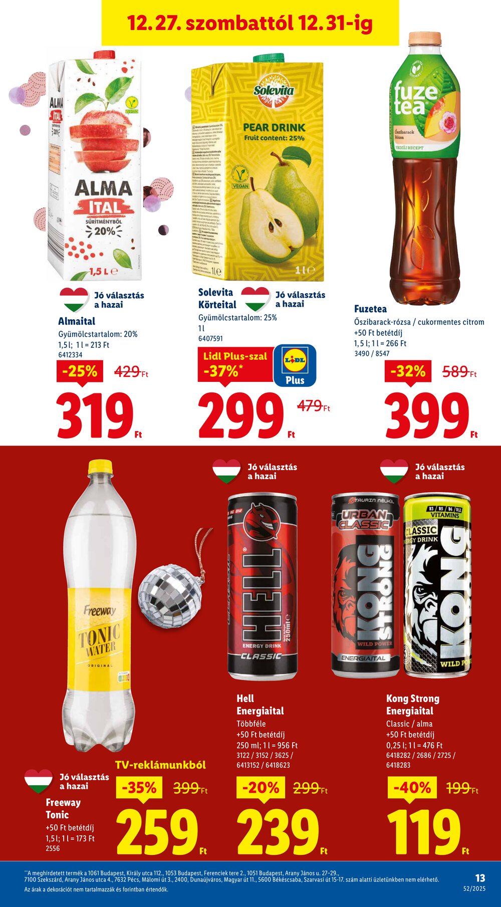 Lidl akciós újság 2025.12.27-től - 13. oldal.
