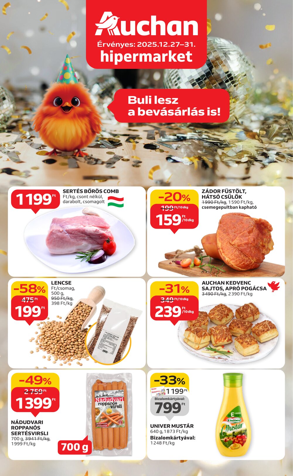 Auchan akciós újság 2025.12.27-től - 1. oldal.