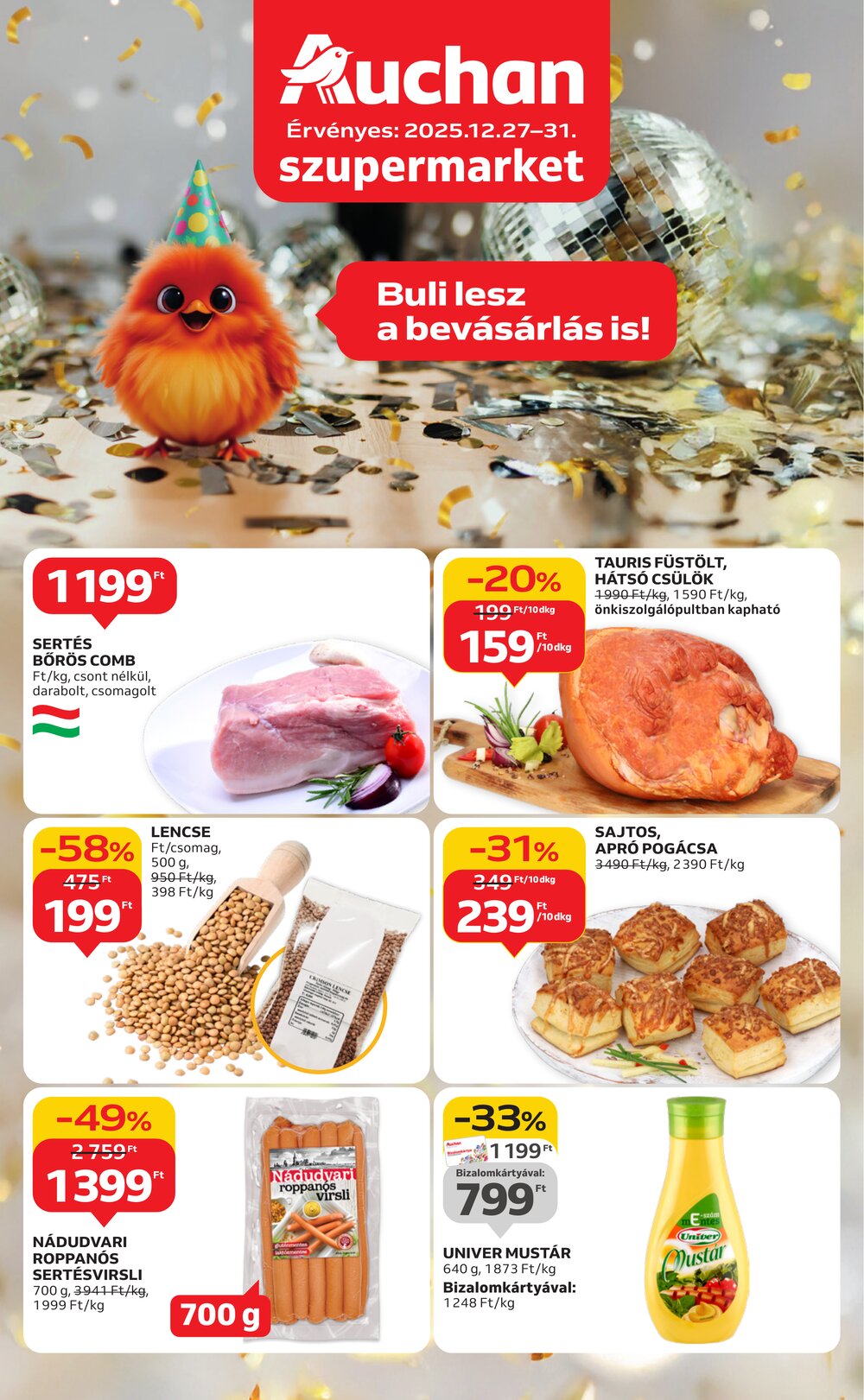 Auchan akciós újság 2025.12.27-től - 1. oldal.