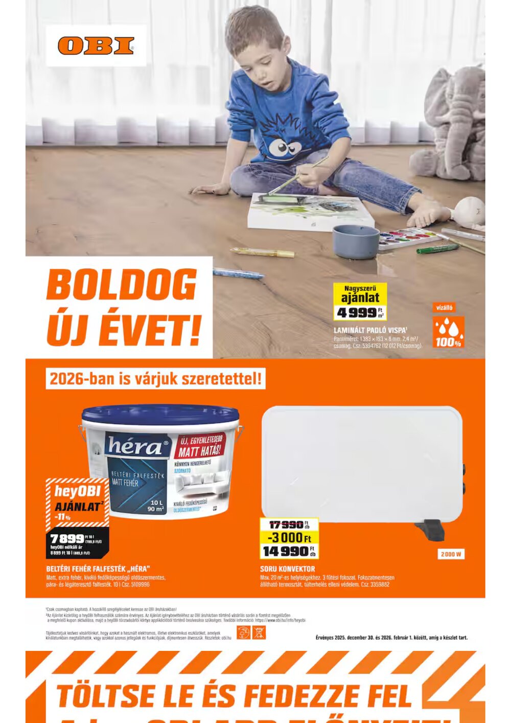 OBI akciós újság 2025.12.30-tól - 1. oldal.