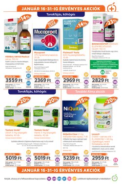Alma Gyógyszertárak akciós újság 2026.01.01-től - 17. oldal.