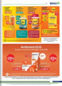 BENU Gyógyszertárak akciós újság 2026.01.01-től - 13. oldal.