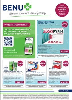 BENU Gyógyszertárak akciós újság 2026.01.01-től