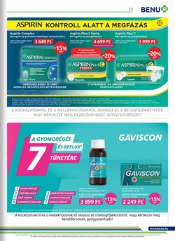 BENU Gyógyszertárak akciós újság 2026.01.01-től - 25. oldal.