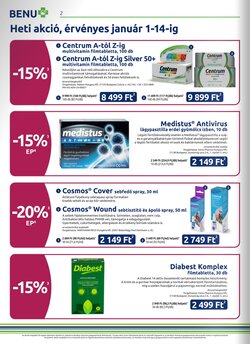 BENU Gyógyszertárak akciós újság 2026.01.01-től - 2. oldal.